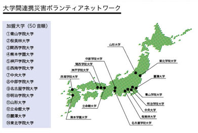 5月27日　全国の大学間連携をスタートさせる「大学間連携による災害ボランティア活動ワークショップ」が開催された。このキックオフミーティングには全国から10の大学が参加。現在は15校（2012年2月末現在）、さらに数校が参加予定