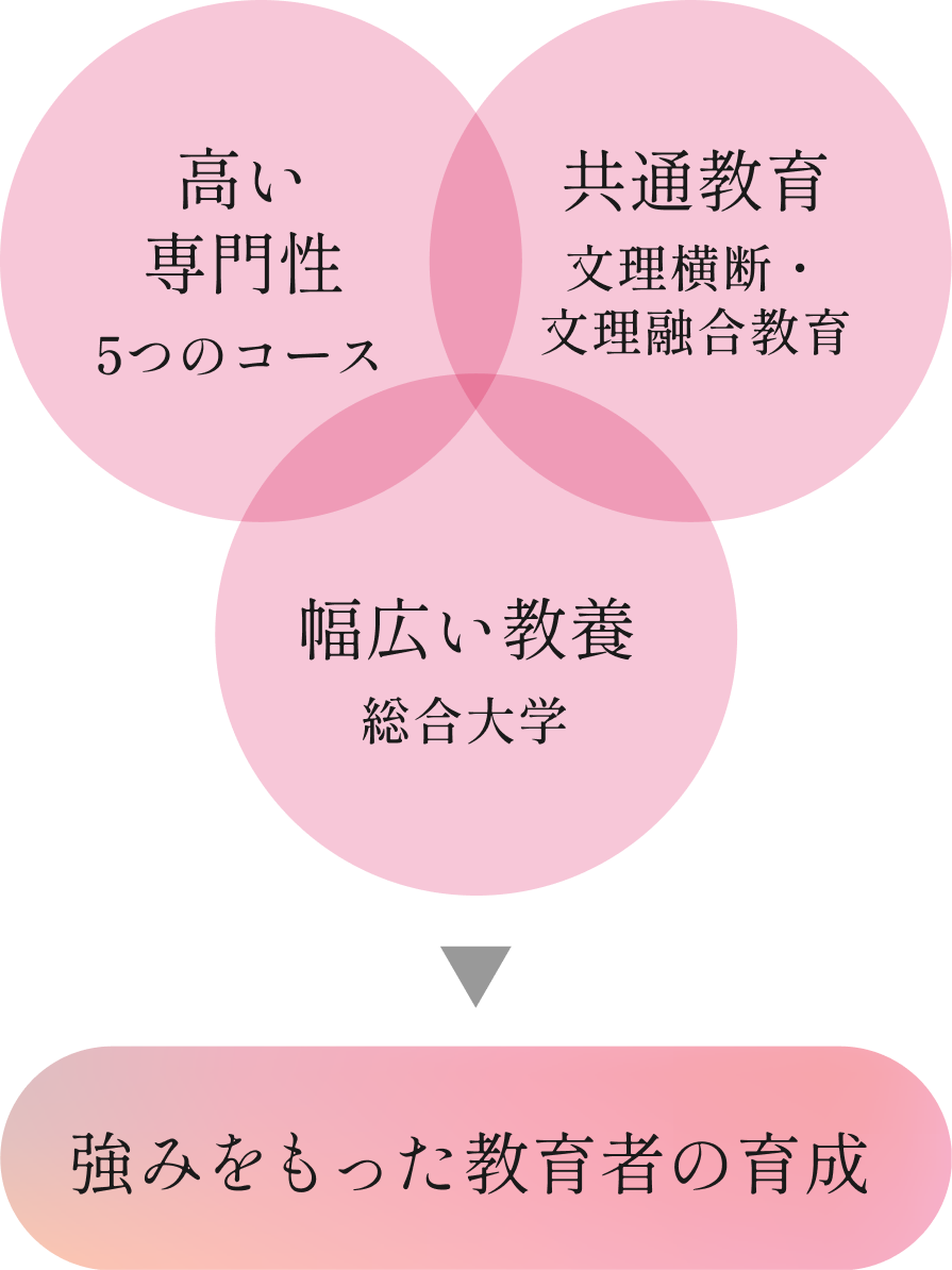 強みをもった教育者を育成することを示したインフォグラフィック