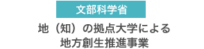 文部科学省　
地（知）の拠点大学による地方創生推進事業